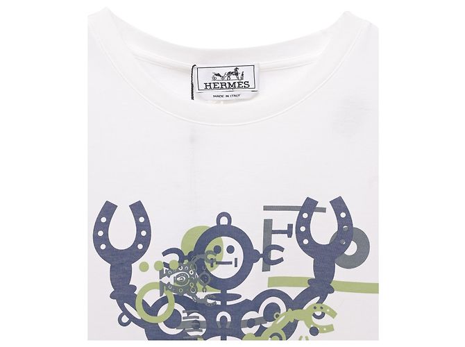 Hermès Camiseta Hermes con estampado de robot en algodón blanco - vista 3