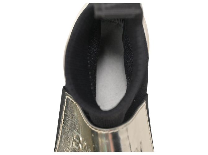 Balmain Baskets Montantes Cameron à Logo Embossé en Maille Stretch Et Maille Noires - vue 7