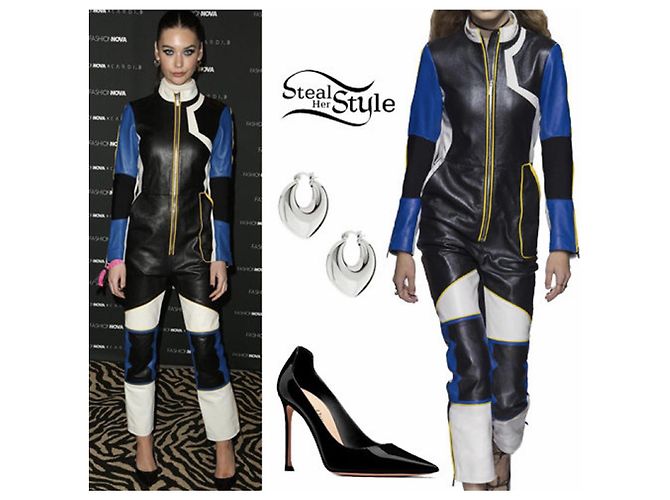 Chanel 9K$ Neuer schwarzer Lederoverall - Ansicht 10