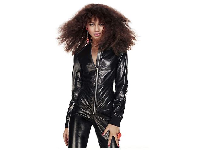 Chanel 9K$ Neuer schwarzer Lederoverall - Ansicht 9