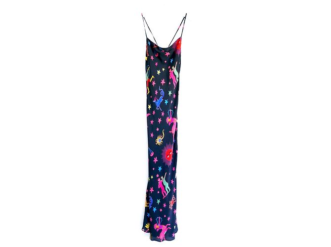 Autre Marque Rhode Jemima Kleid Neon Zodiac Print Schwarz - Ansicht 2