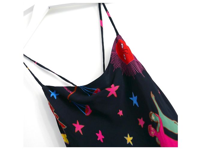 Autre Marque Rhode Jemima Kleid Neon Zodiac Print Schwarz - Ansicht 4