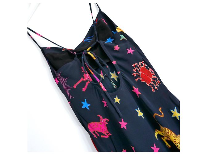 Autre Marque Rhode Jemima Kleid Neon Zodiac Print Schwarz - Ansicht 6