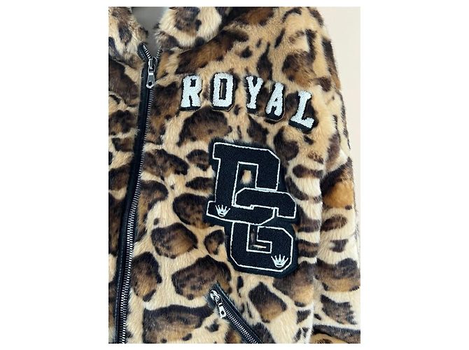 Chanel Chaqueta de piel sintética beige Royal Upperr. Castaño - vista 4