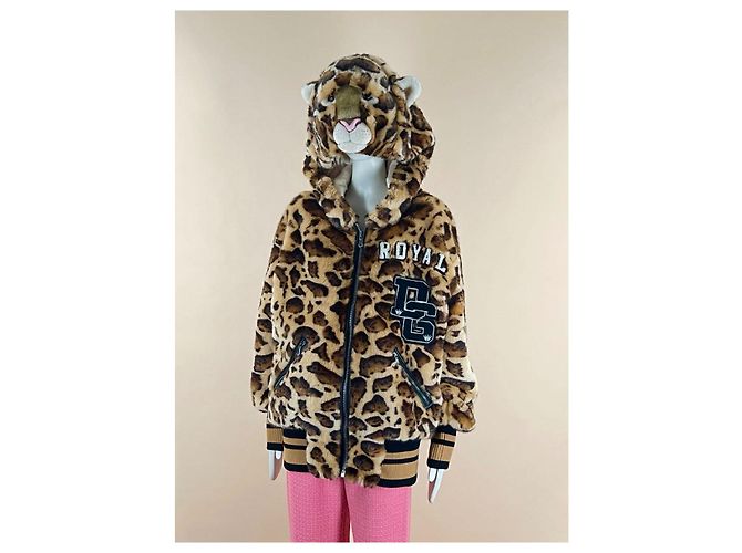 Chanel Chaqueta de piel sintética beige Royal Upperr. Castaño - vista 7