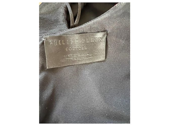 Philipp Plein Fatality Kleid mit Herzen Schwarz Rosa Pink - Ansicht 5