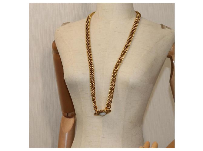CHANEL Cadena Perla Cinturón metal Oro CC Auth bs13679 Dorado - vista 9