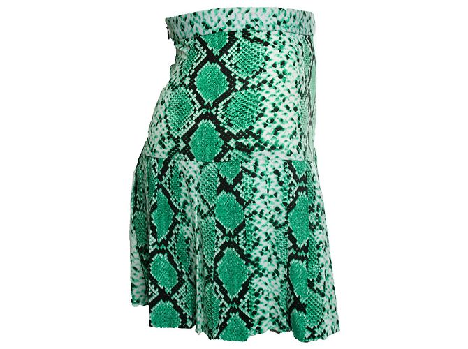 Sandro, falda verde con estampado de serpiente - vista 3
