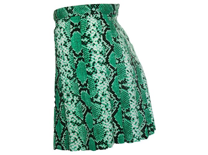 Sandro, falda verde con estampado de serpiente - vista 4