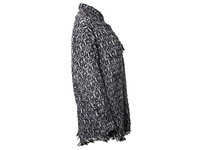 IRO, ALTIN W20 sobrecamisa de lúrex Negro Blanco - vista 4