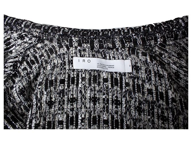 IRO, ALTIN W20 sobrecamisa de lúrex Negro Blanco - vista 7