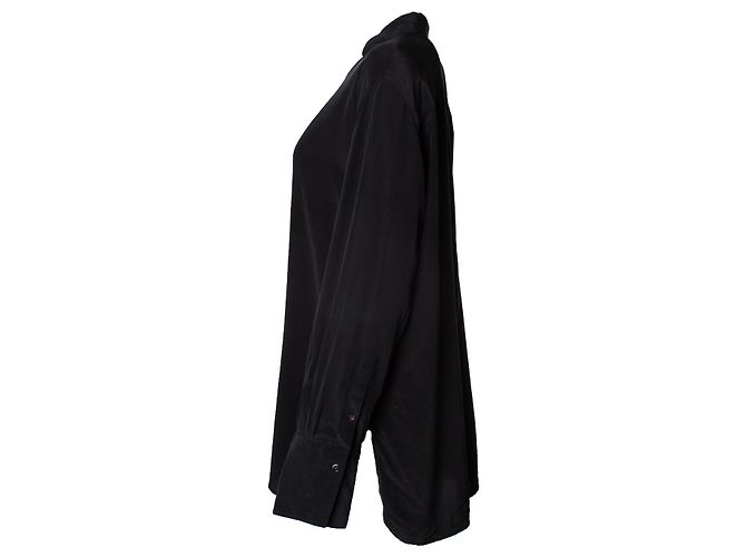 JOSEPH, Camicia di seta nera Nero - vista 2