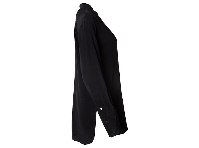JOSEPH, Camicia di seta nera Nero - vista 4