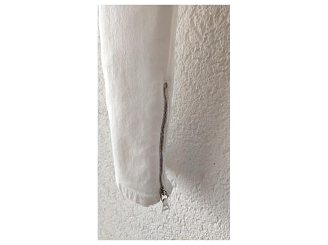 PANTALONES VAQUEROS PRADA EN DENIM ELÁSTICO. Blanco - vista 7