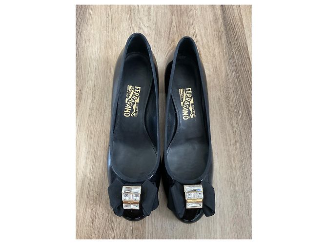 Décolleté Salvatore Ferragamo in pelle nera Nero - vista 2