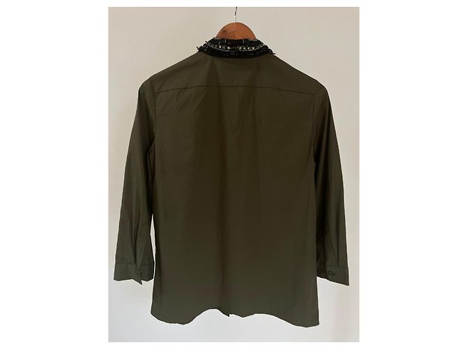 Prada Hemd aus Baumwolle Khaki - Ansicht 7