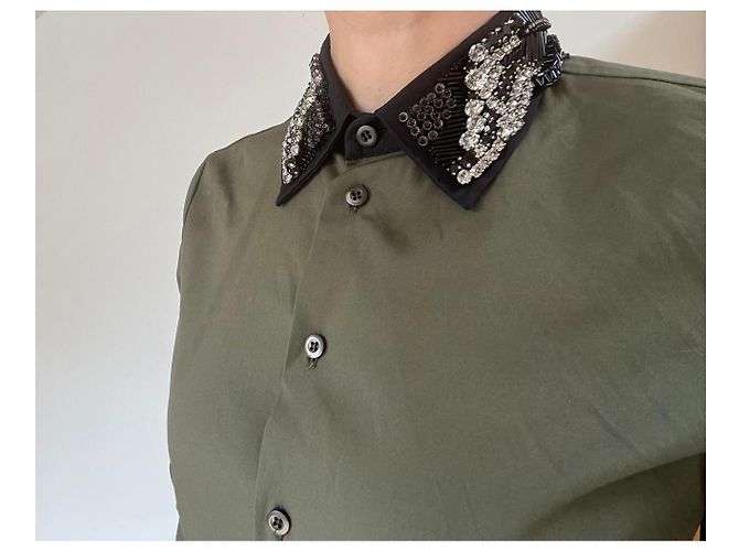 Prada Hemd aus Baumwolle Khaki - Ansicht 8