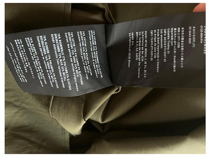 Prada Hemd aus Baumwolle Khaki - Ansicht 9