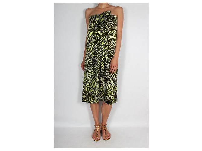 Vestido Ganni de seda verde - vista 2