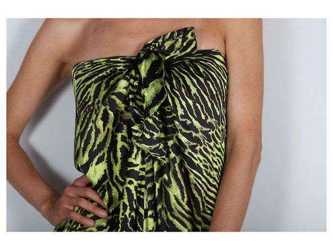 Vestido Ganni de seda verde - vista 4
