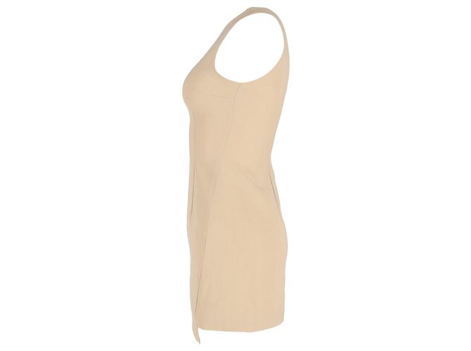 Minivestido sin mangas de lana beige de Acne Studios Castaño - vista 2