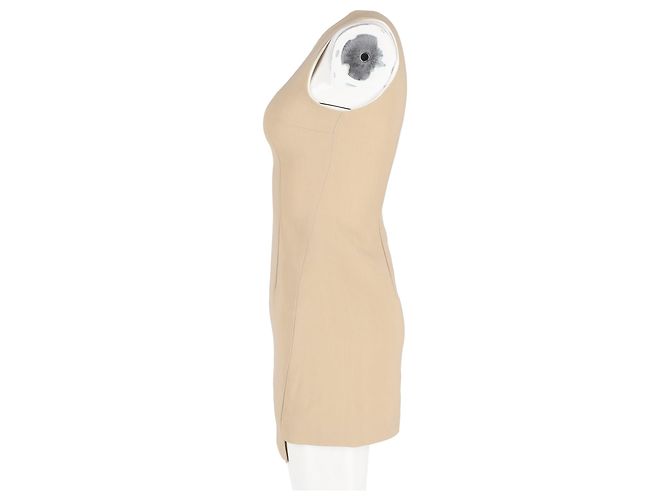 Minivestido sin mangas de lana beige de Acne Studios Castaño - vista 5