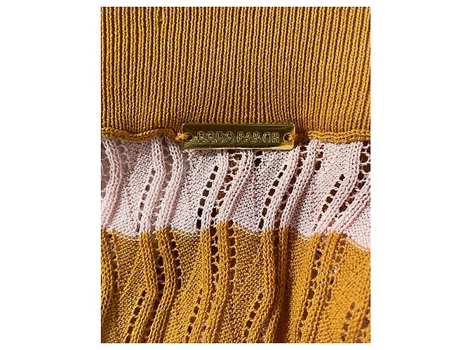 Autre Marque Gonna lunga Dodo Bar Or in maglia a righe in cotone multicolor Stampa python - vista 3