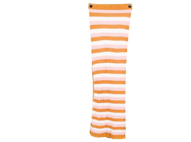 Autre Marque Gonna lunga Dodo Bar Or in maglia a righe in cotone multicolor Stampa python - vista 4