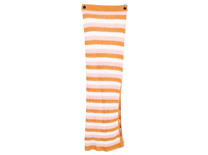 Autre Marque Gonna lunga Dodo Bar Or in maglia a righe in cotone multicolor Stampa python - vista 5
