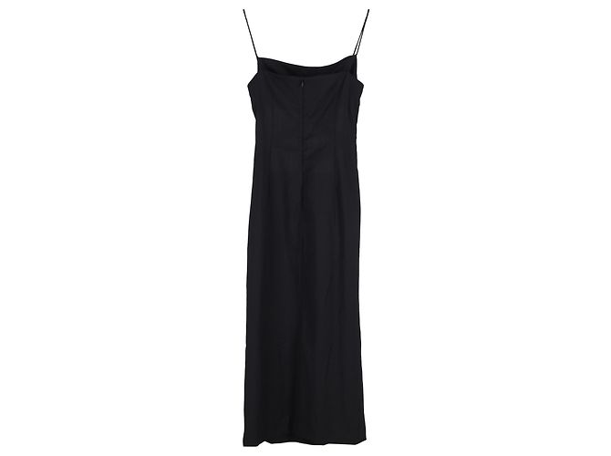 Autre Marque Christopher Esber Cutout Maxikleid aus schwarzer Wolle - Ansicht 2