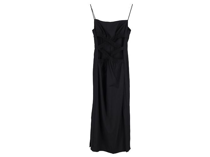 Autre Marque Christopher Esber Cutout Maxikleid aus schwarzer Wolle - Ansicht 4