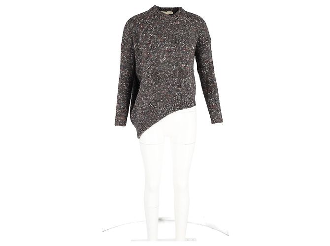 Stella Mc Cartney Asymmetrischer Pullover von Stella McCartney aus grauer Wolle - Ansicht 4