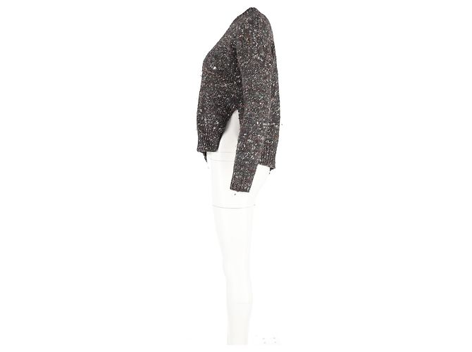 Stella Mc Cartney Asymmetrischer Pullover von Stella McCartney aus grauer Wolle - Ansicht 5