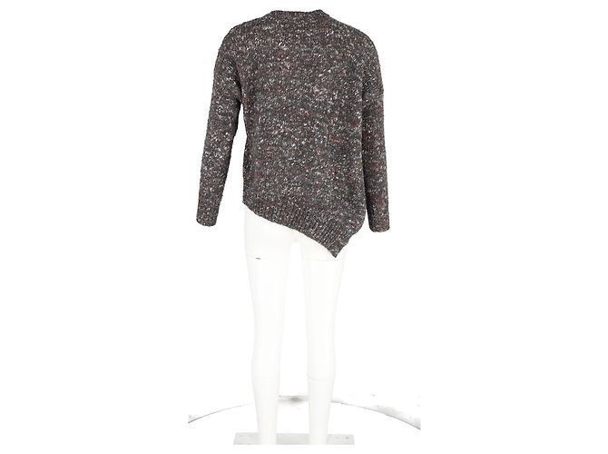 Stella Mc Cartney Asymmetrischer Pullover von Stella McCartney aus grauer Wolle - Ansicht 6