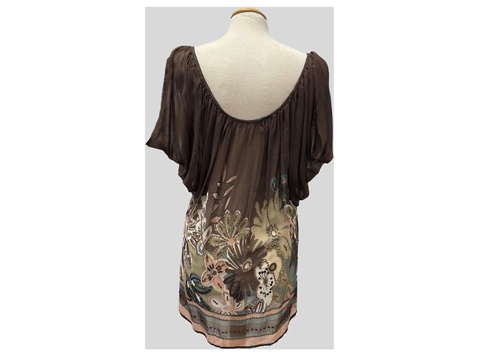 Autre Marque Blusón Multicolor Marrón Marrone - vista 3