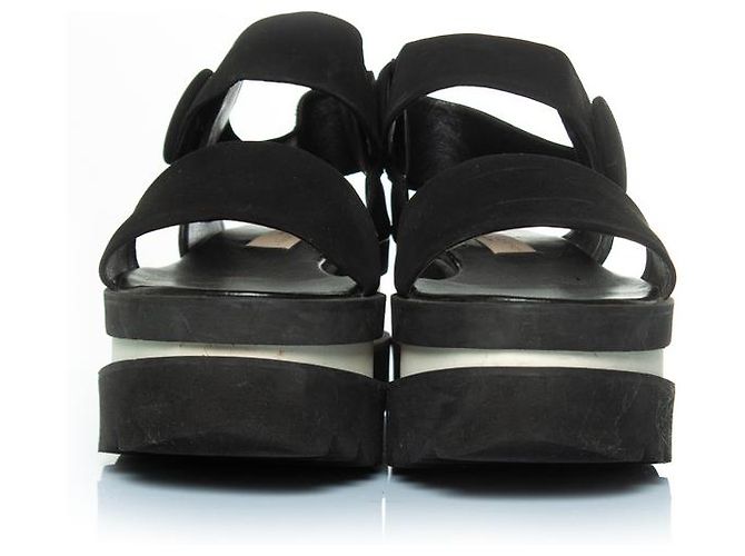 Stella Mc Cartney Stella Mccartney, sandalo tripla piattaforma Nero Bianco - vista 4