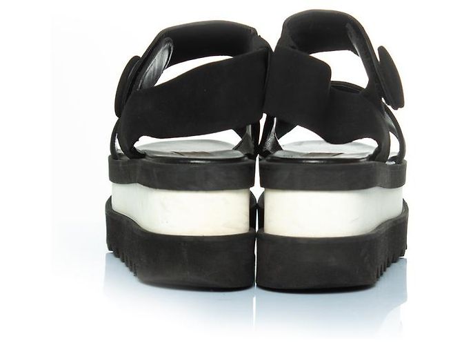 Stella Mc Cartney Stella Mccartney, sandalo tripla piattaforma Nero Bianco - vista 6
