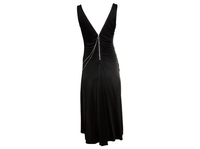 Karen Millen, Schwarzes Midikleid mit Kette - Ansicht 2