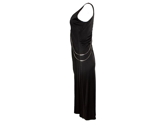 Karen Millen, Schwarzes Midikleid mit Kette - Ansicht 3