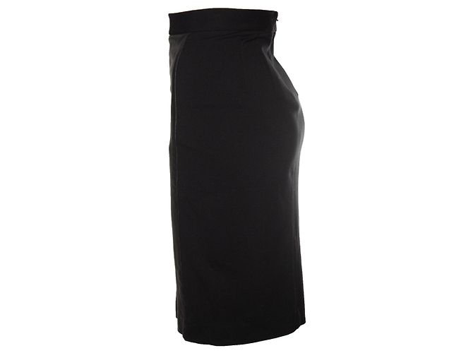 DKNY, falda lápiz elástica con cuero Negro - vista 3