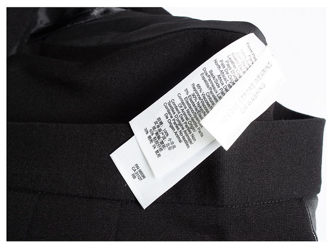 DKNY, falda lápiz elástica con cuero Negro - vista 5