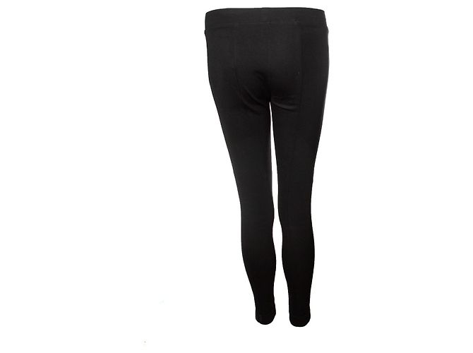 DKNY, Legging negro con detalles de piel. - vista 2