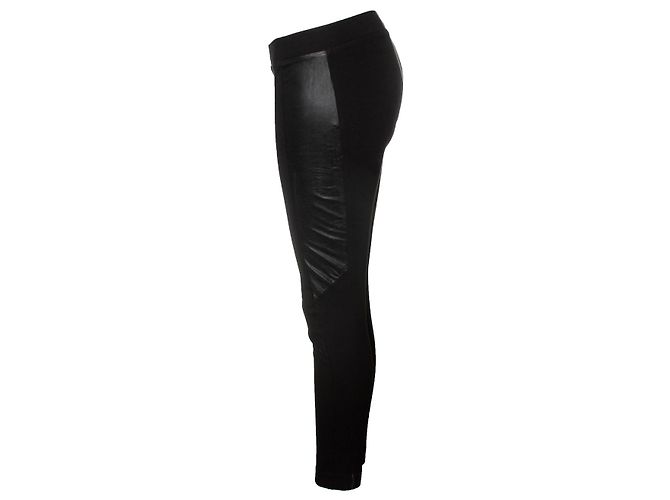 DKNY, Legging negro con detalles de piel. - vista 3