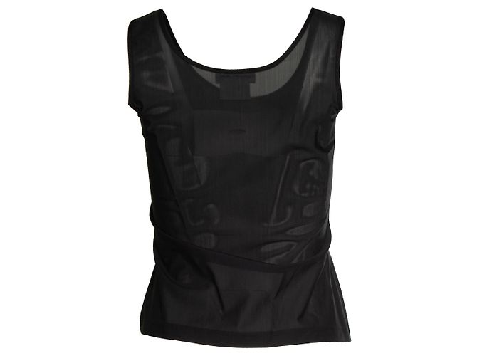 Thierry Mugler Mugler, Top trasparente in nero - vista 2