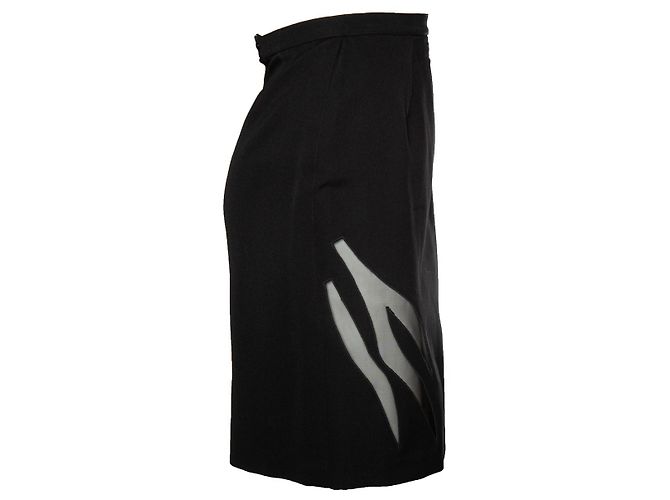 Thierry Mugler, minifalda con detalles transparentes Negro - vista 2