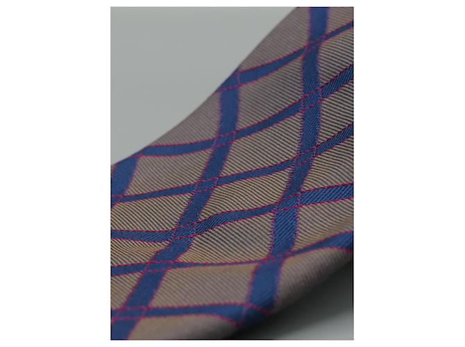 Hermès Corbata con Rombos Azul Marino - vista 2