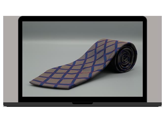 Hermès Corbata con Rombos Azul Marino - vista 3