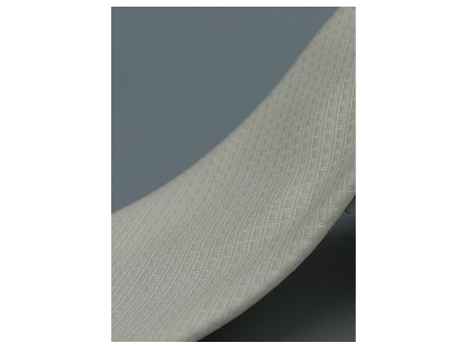 Autre Marque Corbata Blanca con Diseño a Cuadros Bianco - vista 2