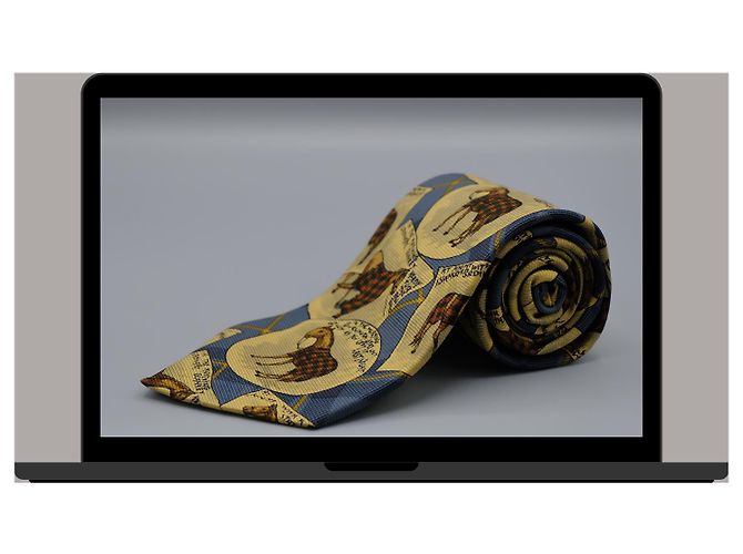 Façonnable Corbata con Diseños de Caballos Blue - view 3
