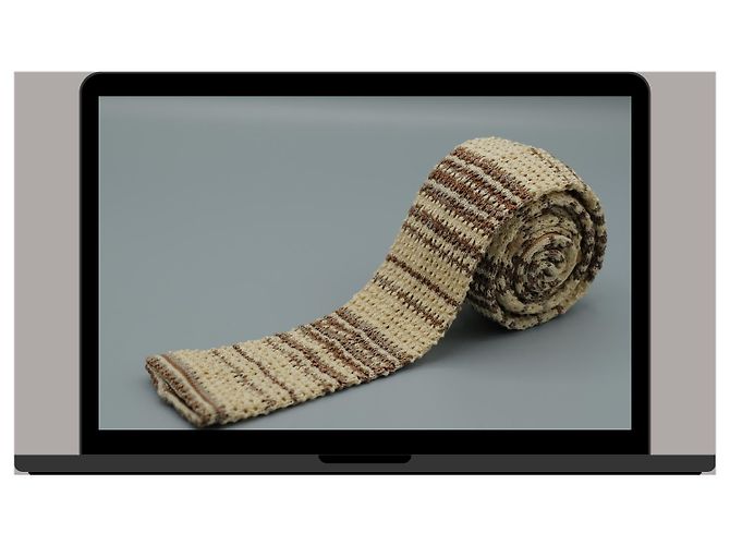 Autre Marque Corbata Beige und Braun - Ansicht 3